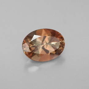 Andaluzita multicolorido natural 1,20ct, corte oval, VS-SI