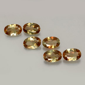 Pedras preciosas de andaluzita multicolorido natural de  ct, corte oval, VVS-VS