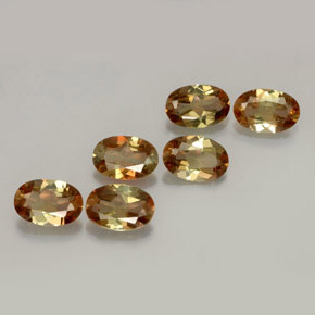 Pedras preciosas de andaluzita multicolorido natural de  ct, corte oval, VVS-VS