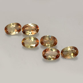 Pedras preciosas de andaluzita multicolorido natural de  ct, corte oval, VVS-VS