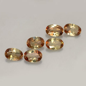 Pedras preciosas de andaluzita multicolorido natural de  ct, corte oval, VVS-VS