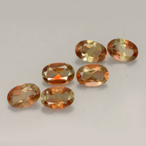 Pedras preciosas de andaluzita multicolorido natural de  ct, corte oval, VVS-VS