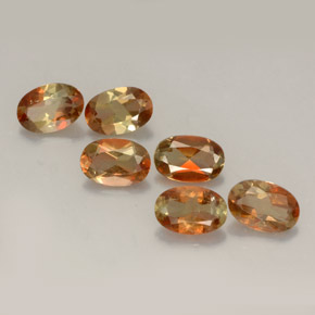 Pedras preciosas de andaluzita multicolorido natural de  ct, corte oval, VVS-VS