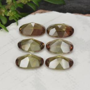 Pedras preciosas de andaluzita multicolorido natural de 2,66 ct, corte oval, VVS-VS