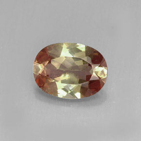 Andaluzita multicolorido natural 1,15ct, corte oval, VS