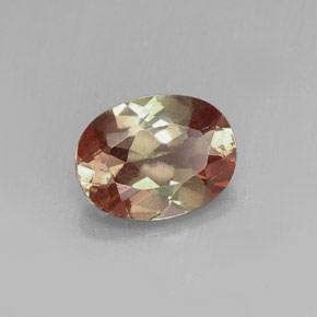 Andaluzita multicolorido natural 1,15ct, corte oval, VS
