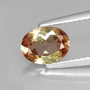 Andaluzita multicolorido natural 1,05ct, corte oval, VS-SI