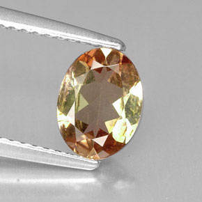 Andaluzita multicolorido natural 1,05ct, corte oval, VS-SI