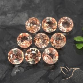 Pedras preciosas de Andaluzita Laranja claro natural de 2.05 ct, Redondo, VS