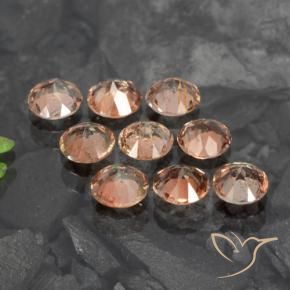 Pedras preciosas de Andaluzita Laranja claro natural de 2.05 ct, Redondo, VS
