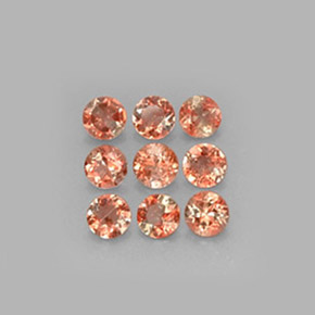 Pedras preciosas de andaluzita multicolorido natural de 2,25 ct, corte redondo, VS