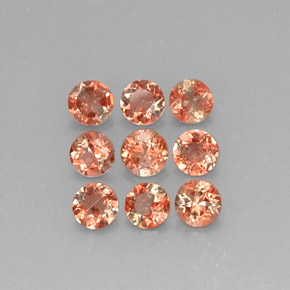 Pedras preciosas de andaluzita multicolorido natural de 2,25 ct, corte redondo, VS