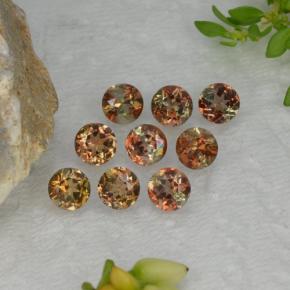 Pedras preciosas de andaluzita multicolorido natural de 2,25 ct, corte redondo, VS