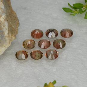 Pedras preciosas de andaluzita multicolorido natural de 2,25 ct, corte redondo, VS