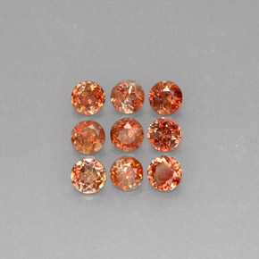 Pedras preciosas de andaluzita multicolorido natural de 2,28 ct, corte redondo, VS