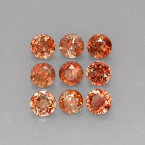 Pedras preciosas de andaluzita multicolorido natural de 2,28 ct, corte redondo, VS