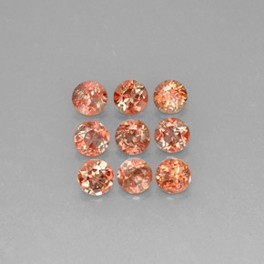 Pedras preciosas de andaluzita multicolorido natural de  ct, corte redondo, VS