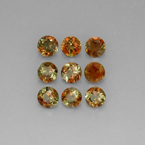 Pedras preciosas de andaluzita multicolorido natural de  ct, corte redondo, VS