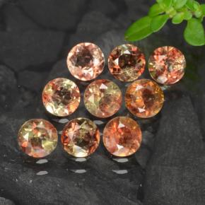 Pedras preciosas de andaluzita multicolorido natural de 2,20 ct, corte redondo, VS