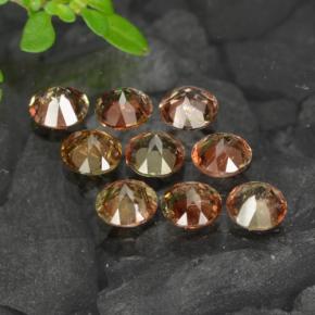 Pedras preciosas de andaluzita multicolorido natural de 2,20 ct, corte redondo, VS