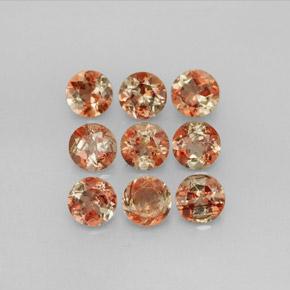 Pedras preciosas de andaluzita multicolorido natural de 2,30 ct, corte redondo, VS