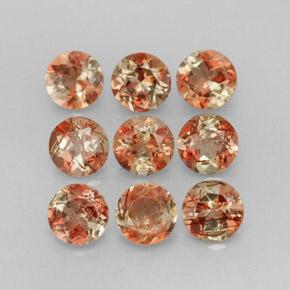 Pedras preciosas de andaluzita multicolorido natural de 2,30 ct, corte redondo, VS
