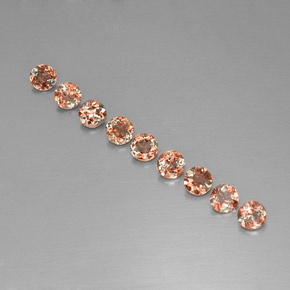 Pedras preciosas de andaluzita multicolorido natural de 2,24 ct, corte redondo, VS