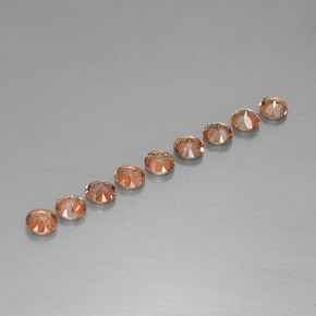 Pedras preciosas de andaluzita multicolorido natural de 2,24 ct, corte redondo, VS