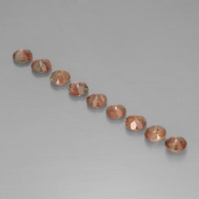 Pedras preciosas de andaluzita multicolorido natural de  ct, corte redondo, VS