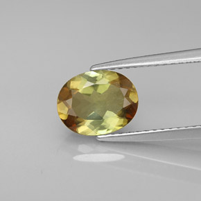 Andaluzita multicolorido natural 1,63ct, corte oval, VS