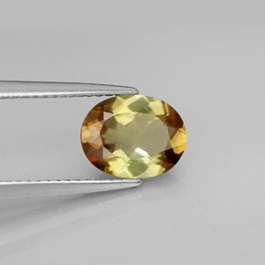 Andaluzita multicolorido natural 1,63ct, corte oval, VS