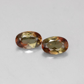 Pedras preciosas de andaluzita multicolorido natural de  ct, corte oval, VS