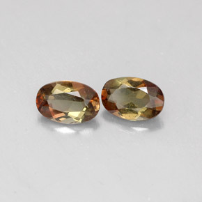 Pedras preciosas de andaluzita multicolorido natural de  ct, corte oval, VS