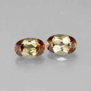 Pedras preciosas de andaluzita multicolorido natural de  ct, corte oval, VS