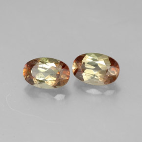 Pedras preciosas de andaluzita multicolorido natural de  ct, corte oval, VS