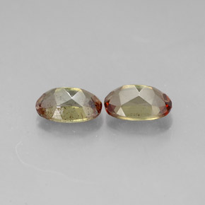 Pedras preciosas de andaluzita multicolorido natural de  ct, corte oval, VS