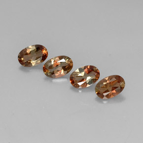 Pedras preciosas de andaluzita multicolorido natural de 1,69 ct, corte oval, VS