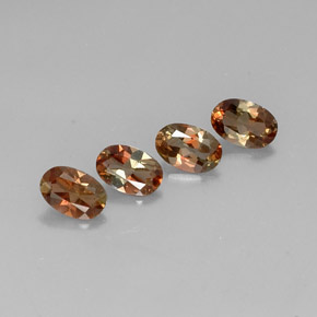 Pedras preciosas de andaluzita multicolorido natural de 1,69 ct, corte oval, VS
