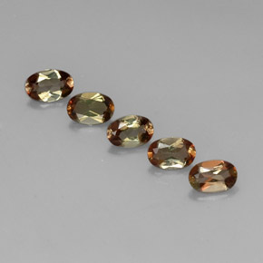 Pedras preciosas de andaluzita multicolorido natural de 2,20 ct, corte oval, VVS-VS