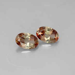 Pedras preciosas de andaluzita multicolorido natural de  ct, corte oval, VS