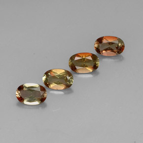 Pedras preciosas de andaluzita multicolorido natural de 1,80 ct, corte oval, VVS-VS