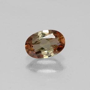 Andaluzita multicolorido natural 0,40ct, corte oval, VS-SI