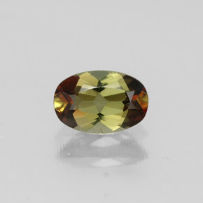 Andaluzita multicolorido natural 0,43ct, corte oval, VVS-VS