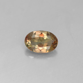 Andaluzita multicolorido natural 0,45ct, corte oval, VVS-VS