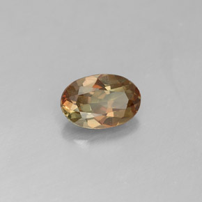 Andaluzita multicolorido natural 0,45ct, corte oval, VVS-VS