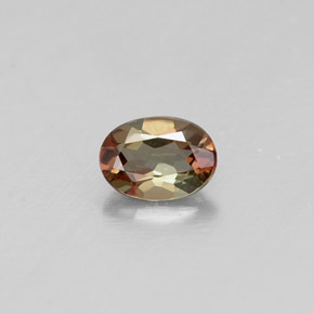 Andaluzita multicolorido natural 0,32ct, corte oval, VVS-VS