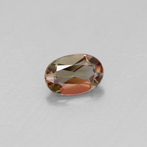 Andaluzita multicolorido natural 0,42ct, corte oval, VVS-VS
