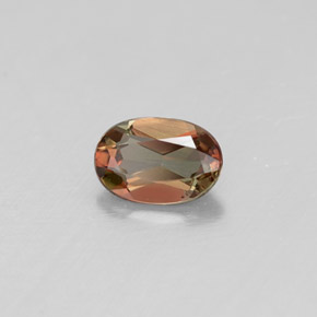 Andaluzita multicolorido natural 0,42ct, corte oval, VVS-VS