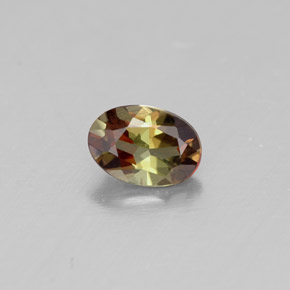 Andaluzita multicolorido natural 0,41ct, corte oval, VVS-VS