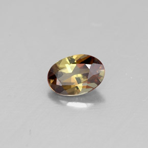 Andaluzita multicolorido natural 0,41ct, corte oval, VVS-VS